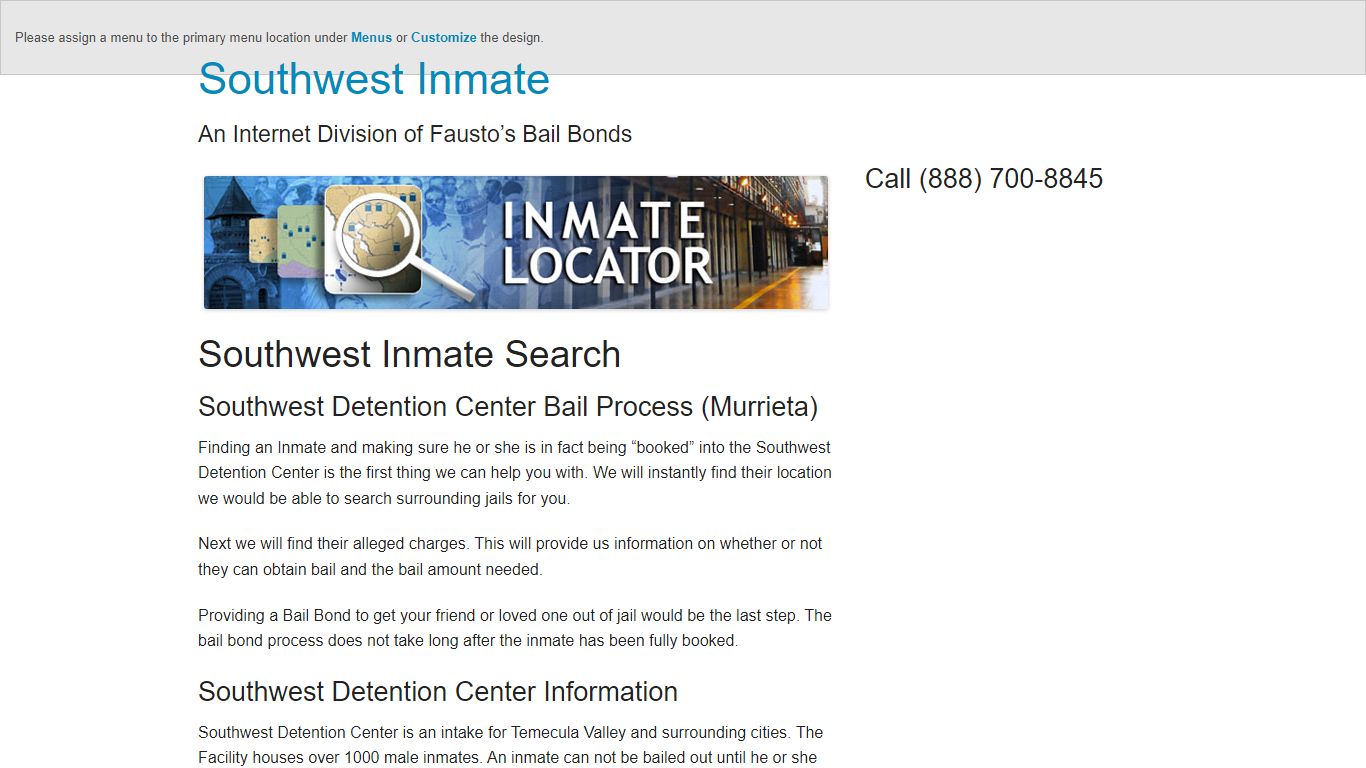 Southwest Inmate Search | Detention Center | Temecula Jail